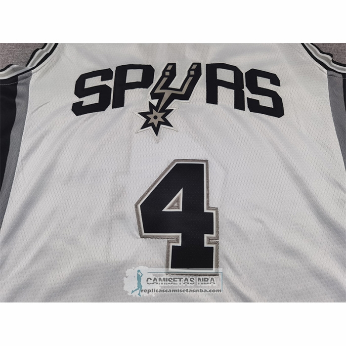 Camiseta San Antonio Spurs DeAaron Fox NO 4 Statement 2024-25 Gris